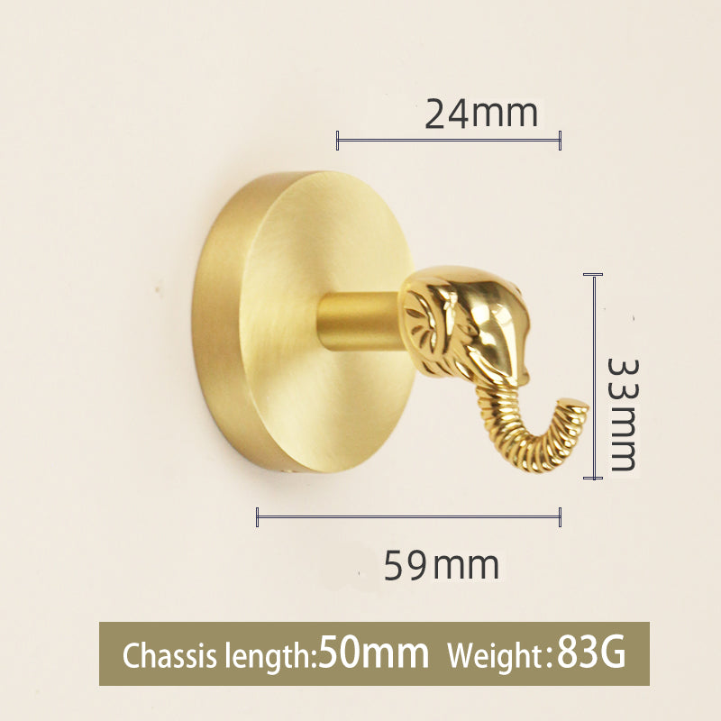 Animal disc brass hook