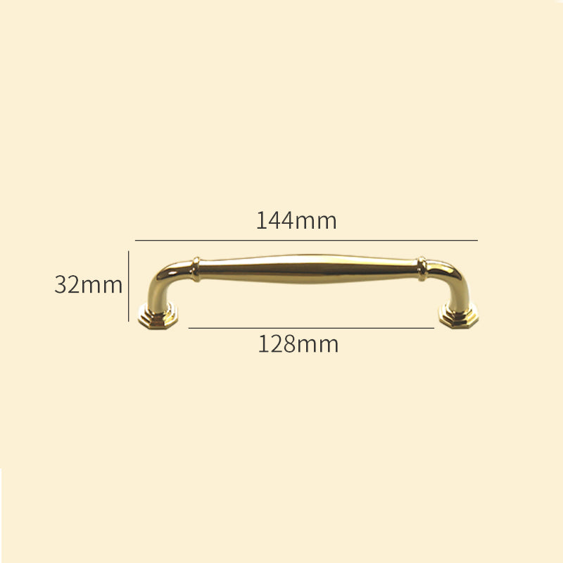 Gold bend handle, furniture cabinet handle