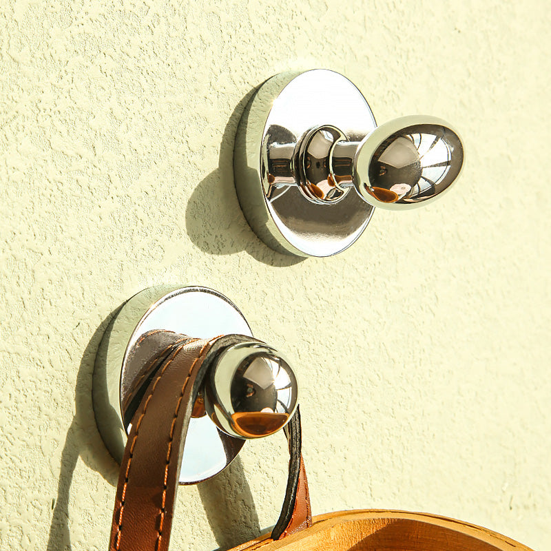 Simple silver entryway hook