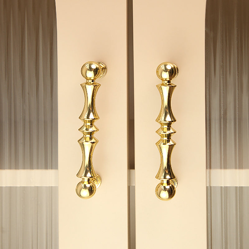 Ball design gold brass cabinet door handle