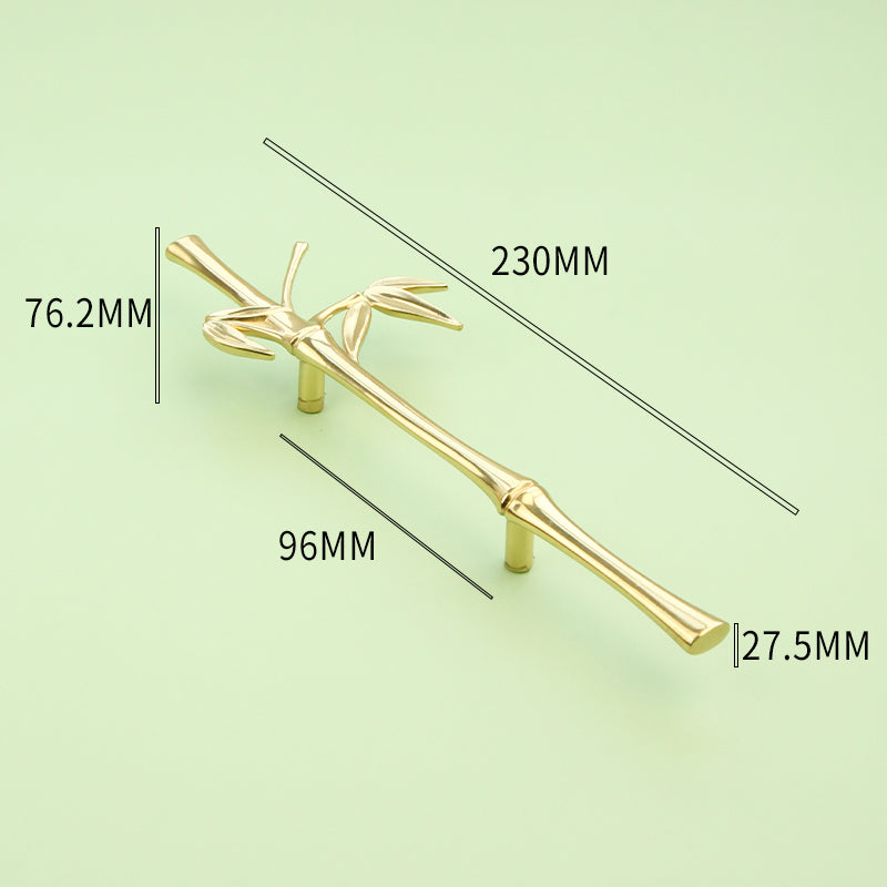 Bamboo design brass furniture handle