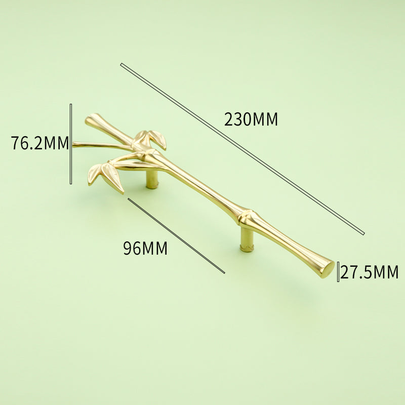 Bamboo design brass furniture handle