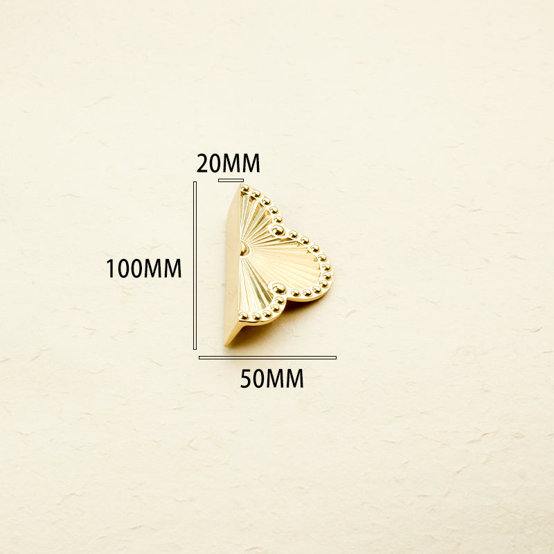 Four-leaf flower double hole brass design handle