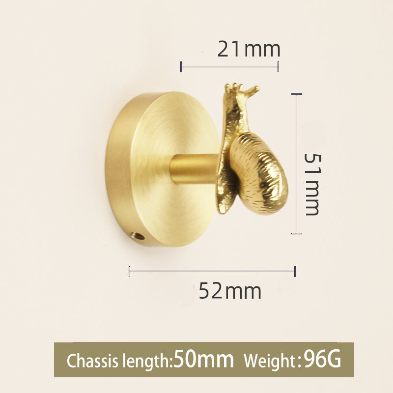 Animal disc brass hook