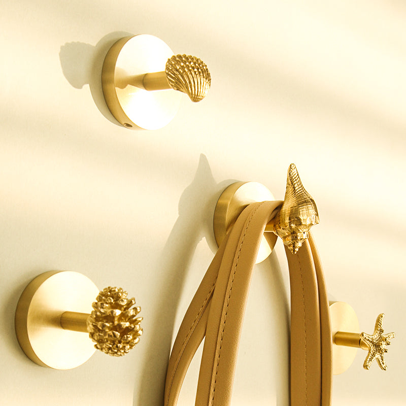 Animal disc brass hook