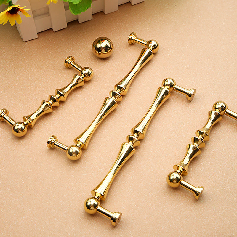 Ball design gold brass cabinet door handle