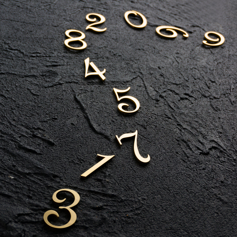 Simple brass number House number Room number