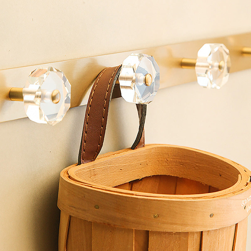 Acrylic brass hook entryway bathroom coat hook door rear hook