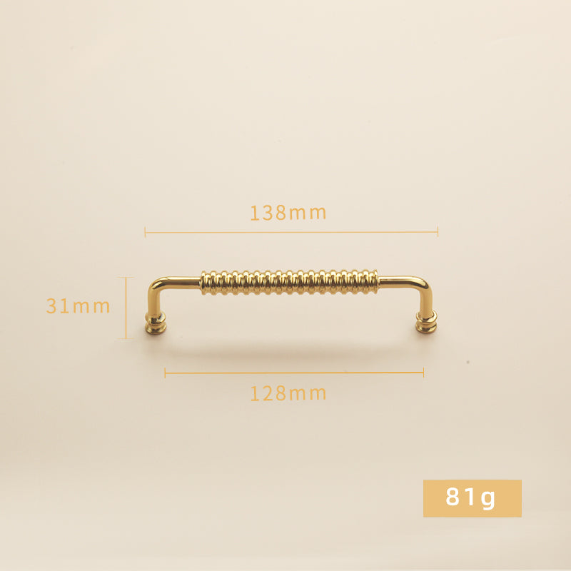 Bead design brass handle