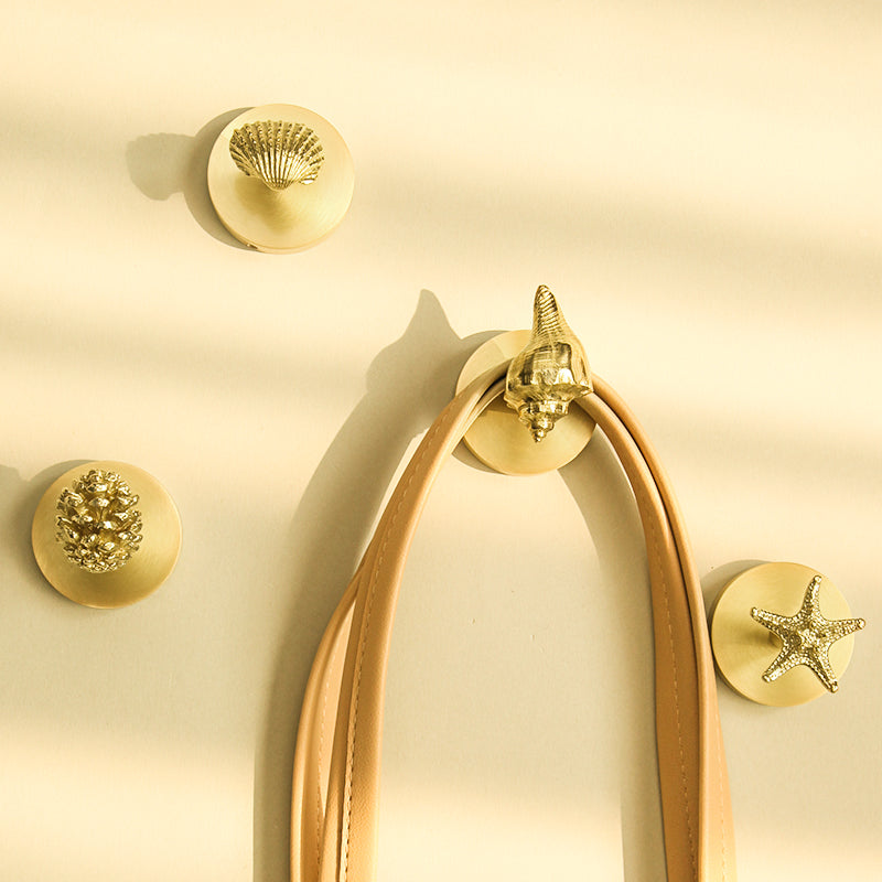 Animal disc brass hook