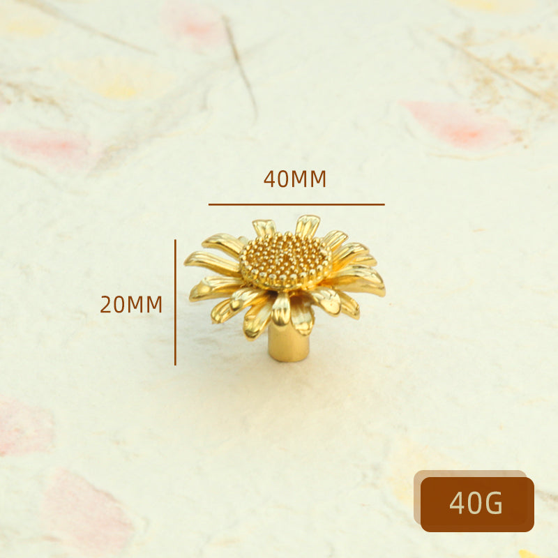 Sunflower brass handle