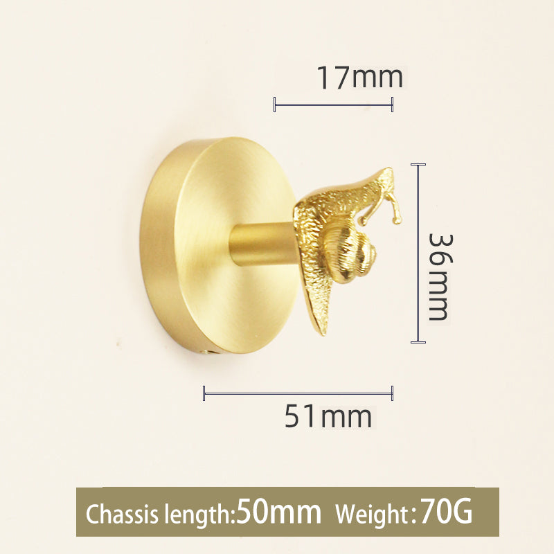 Animal disc brass hook