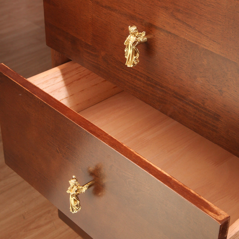 Angel handle, brass single hole cabinet handle