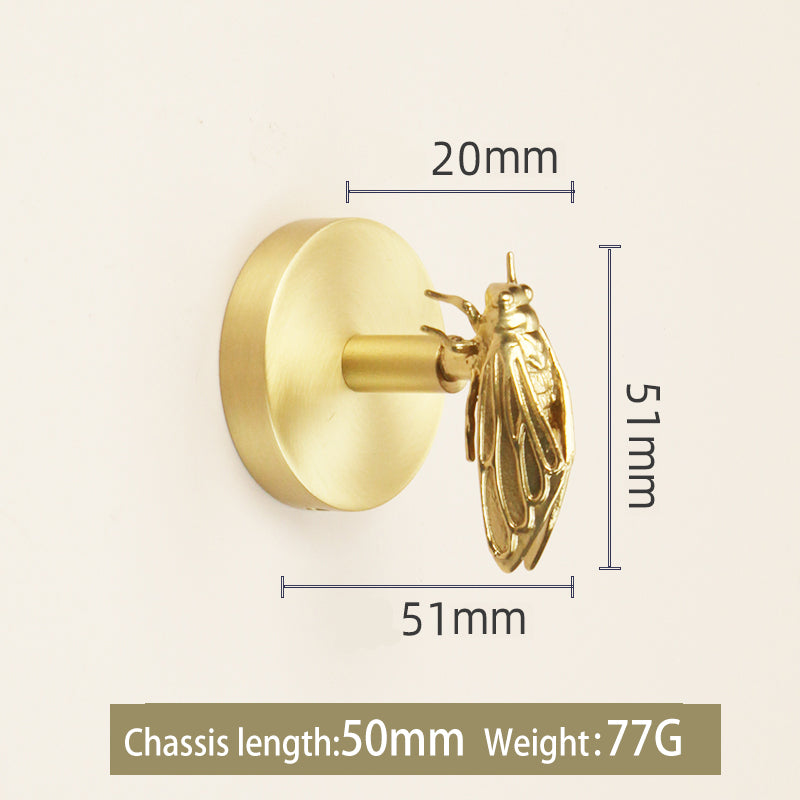 Animal disc brass hook