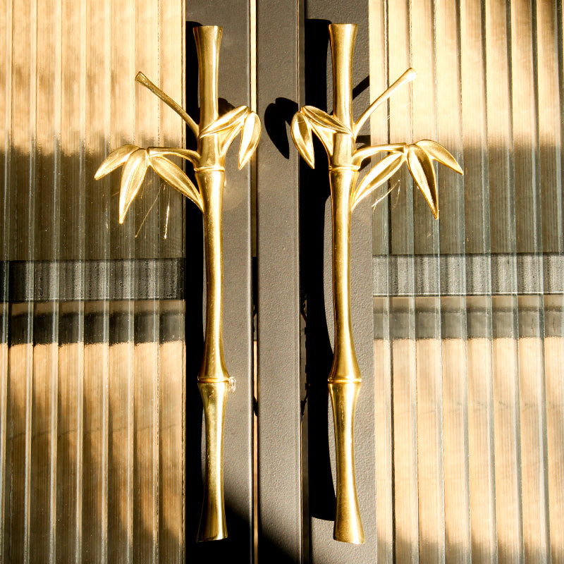 Bamboo design brass furniture handle