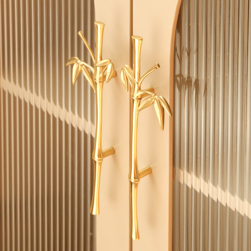 Bamboo design brass furniture handle