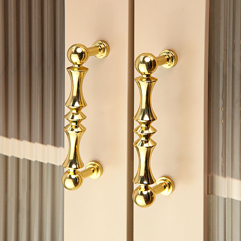 Ball design gold brass cabinet door handle