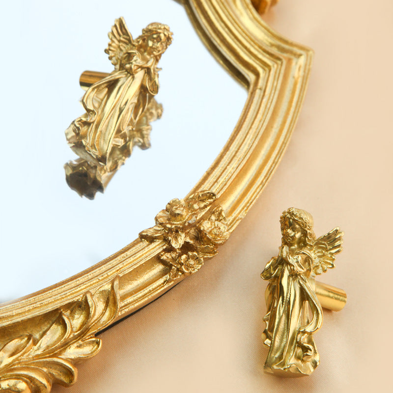 Angel handle, brass single hole cabinet handle