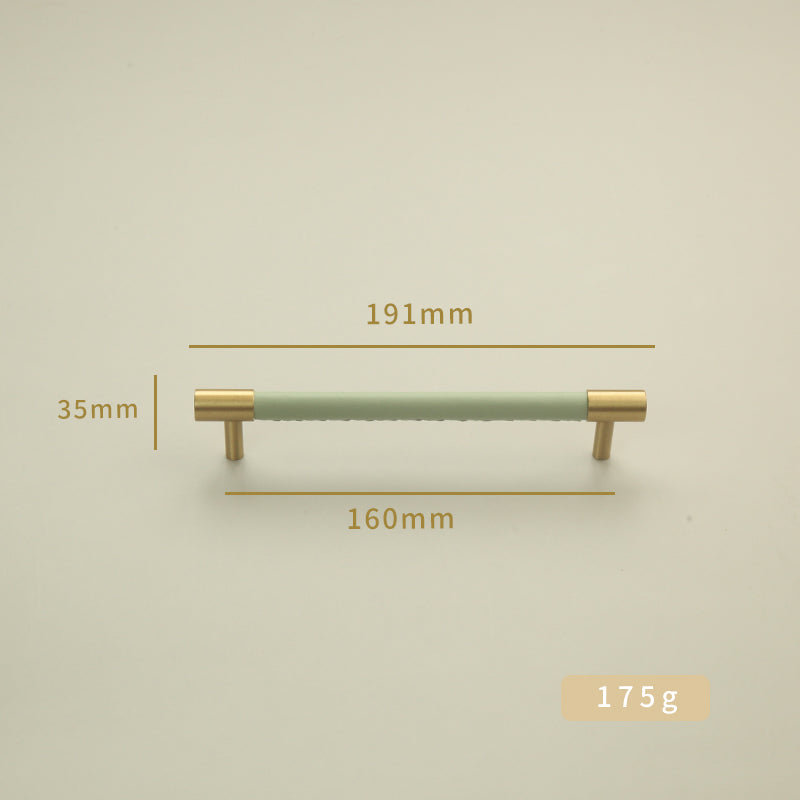 Leather brass simple handle