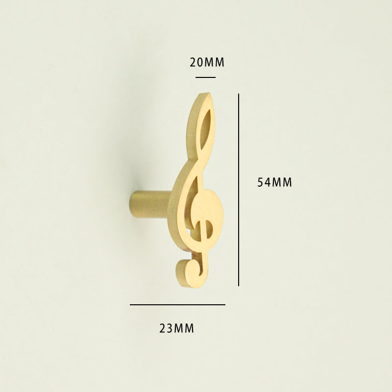 Note design brass handles, wardrobe furniture handles