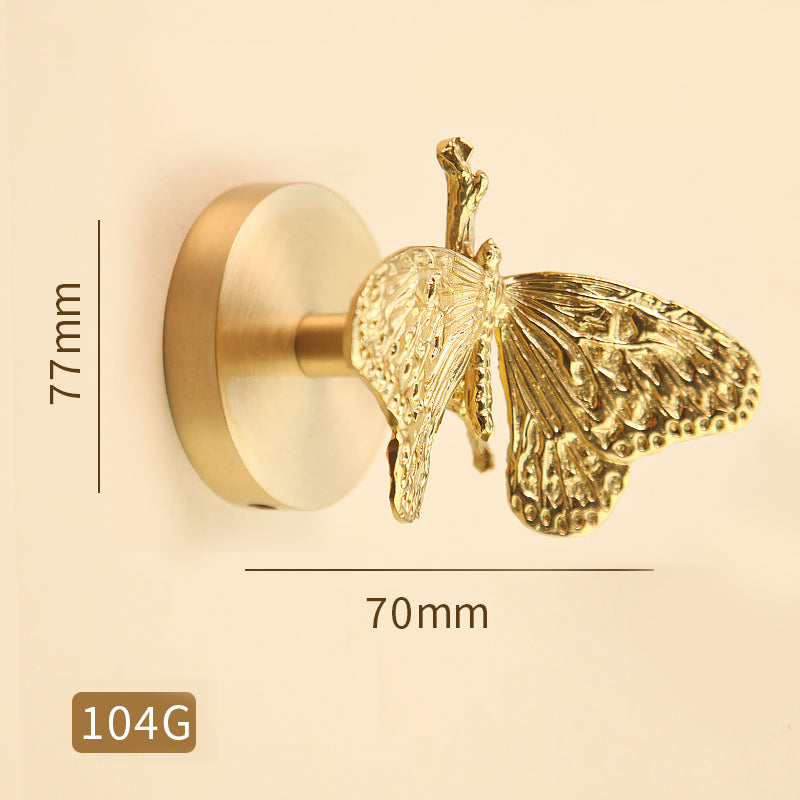 Entrance clothes hook, brass furniture hook