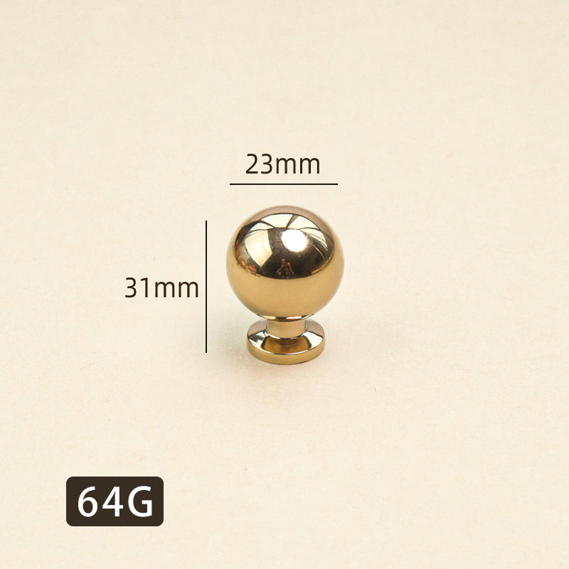 Ball design gold brass cabinet door handle