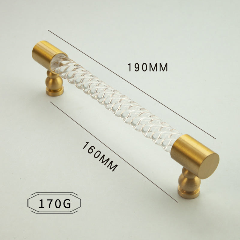 Acrylic thread brass handle