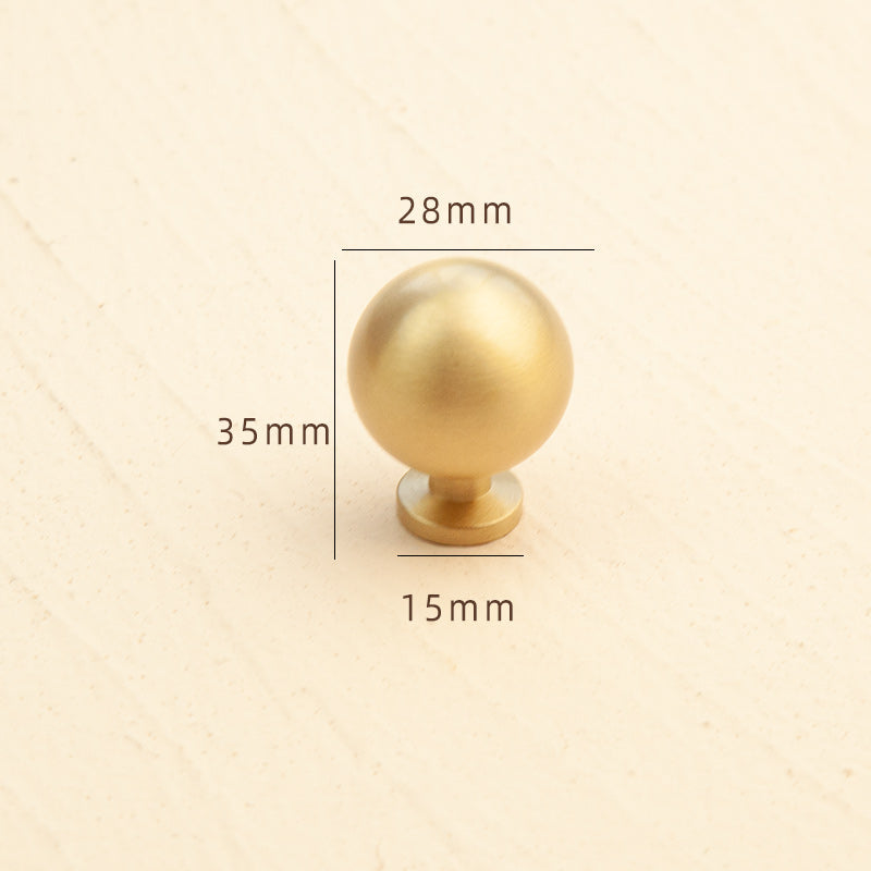 Simple round ball brass handle