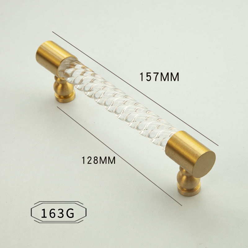 Acrylic thread brass handle