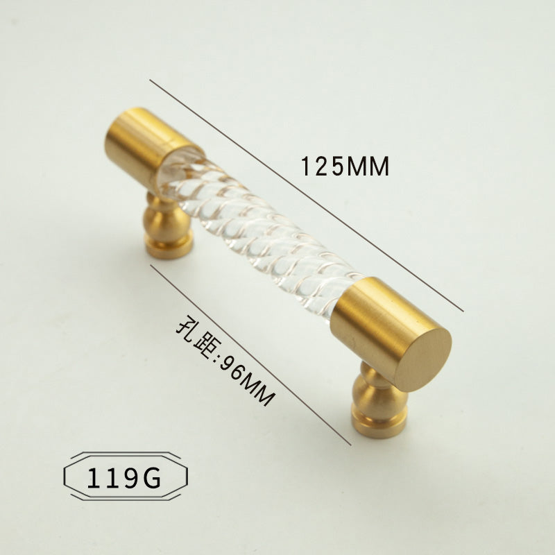 Acrylic thread brass handle