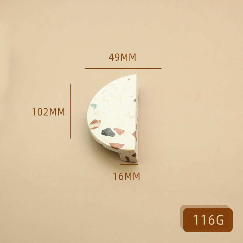 Mottled marble furniture handles