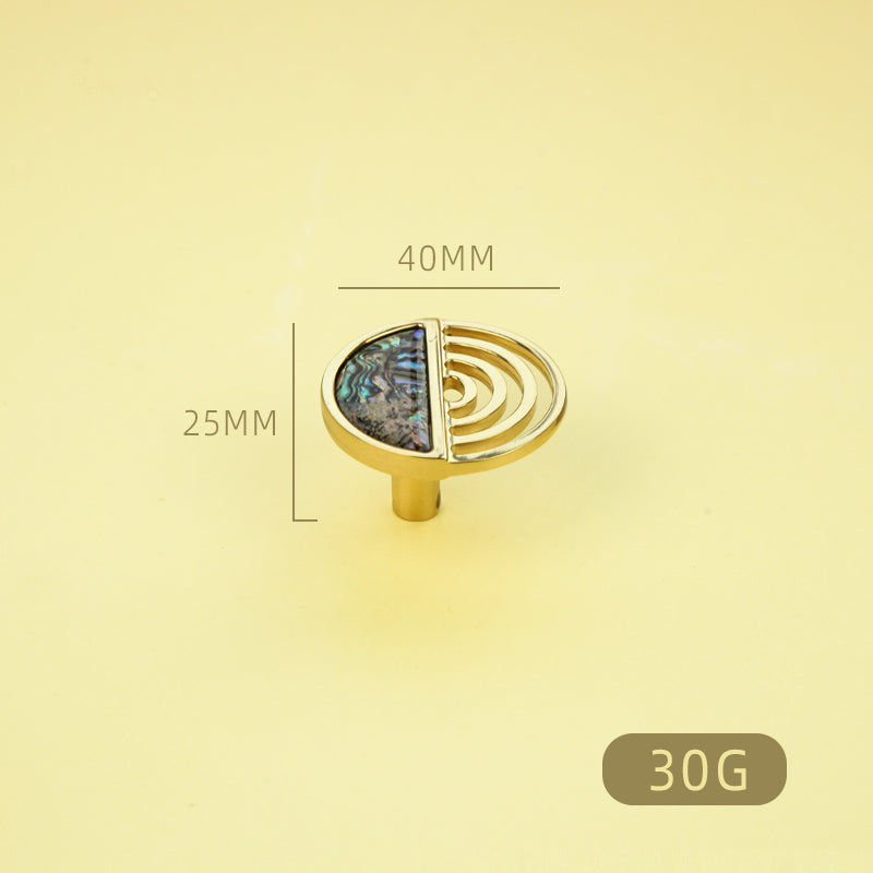 Half round shell brass handle