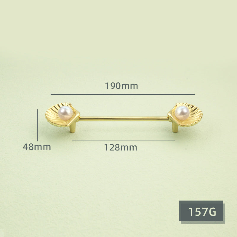 Brass casing natural crystal base drawer handle