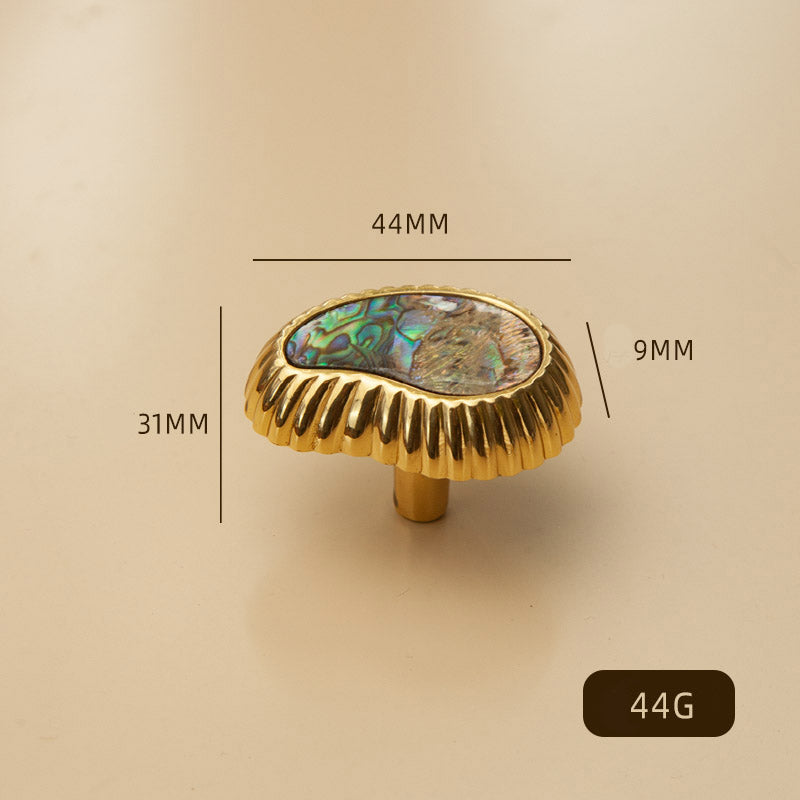 Cashew flower brass handle