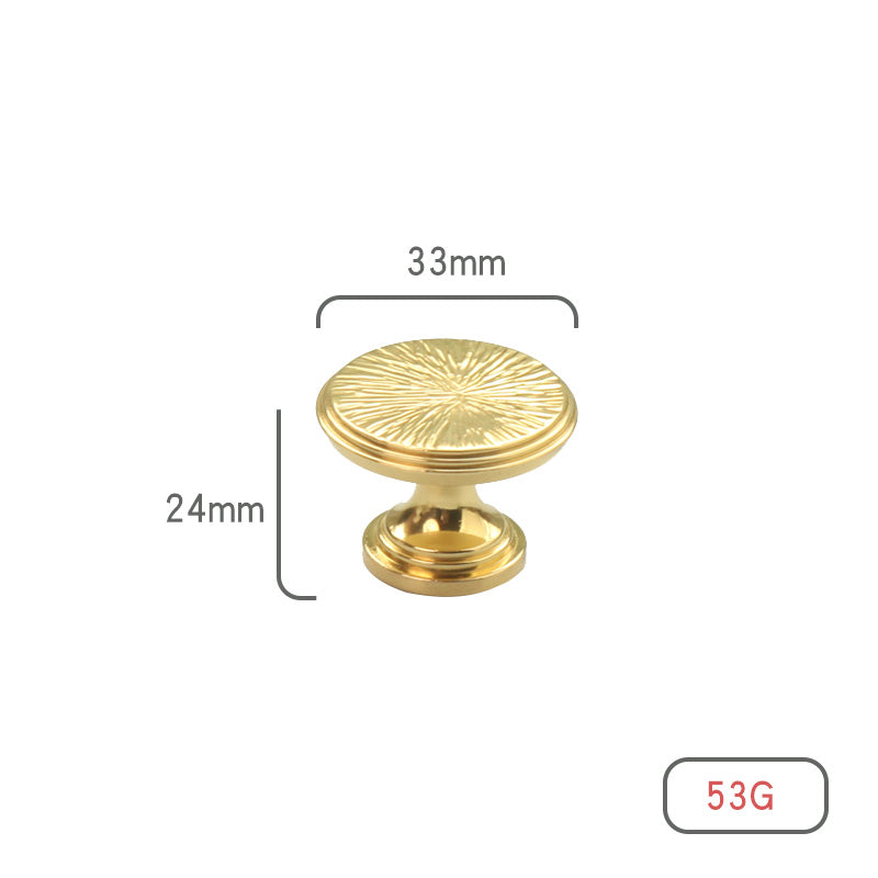 Round handmade hammer pattern knob