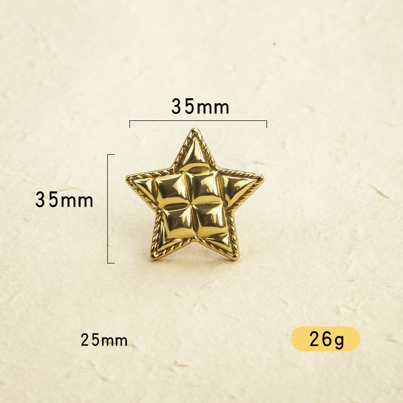 Checked star furniture handle