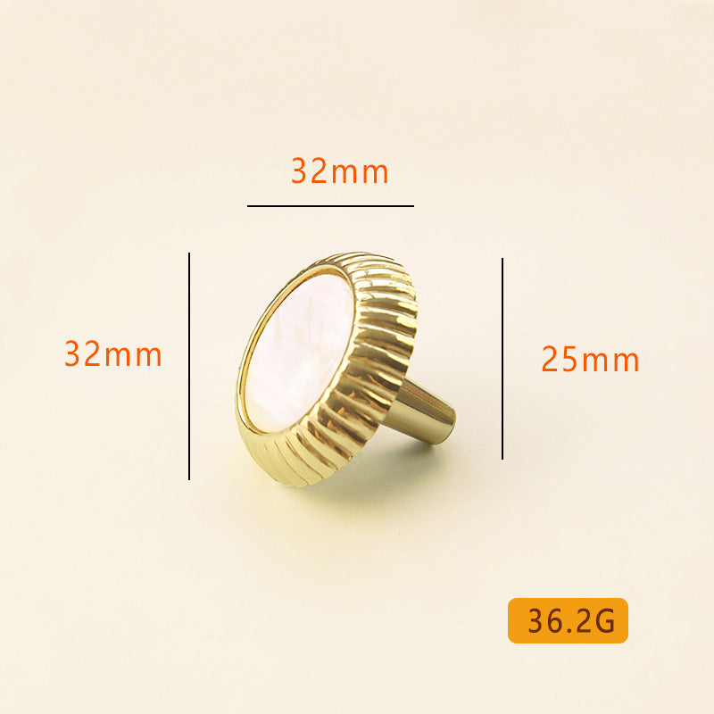 Round shell brass handle