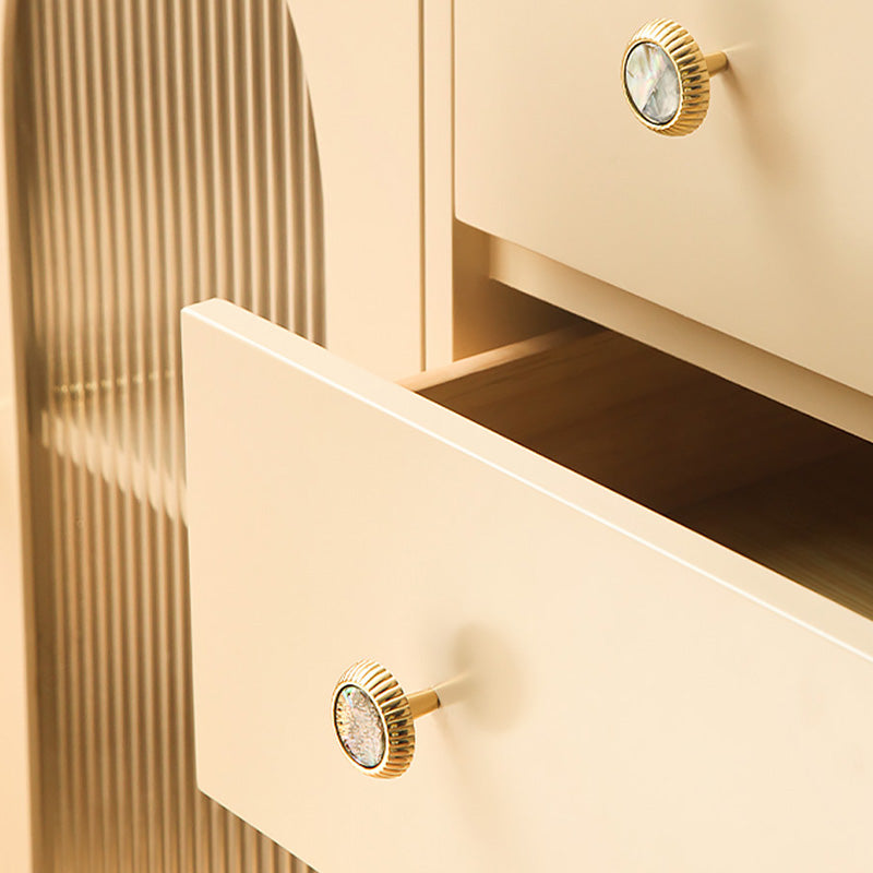 Round shell brass handle