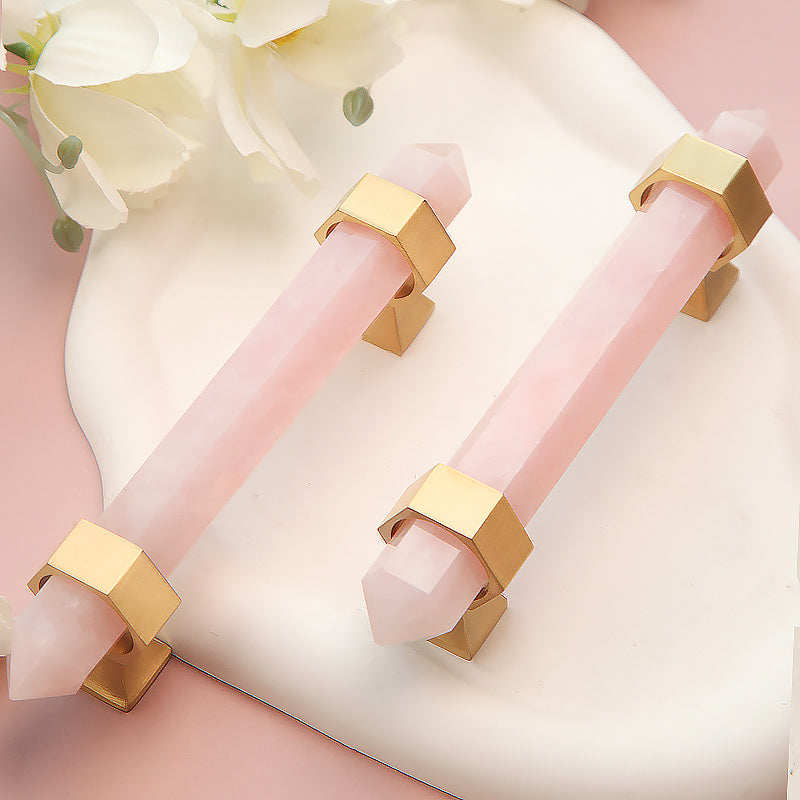 Natural crystal furniture handle