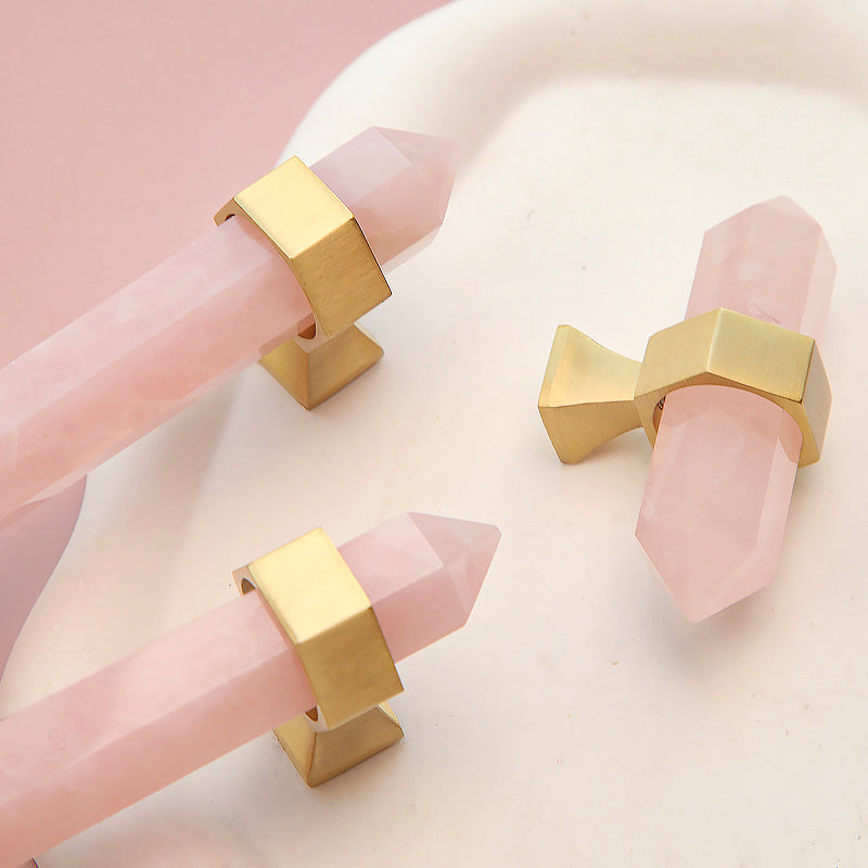 Natural crystal furniture handle