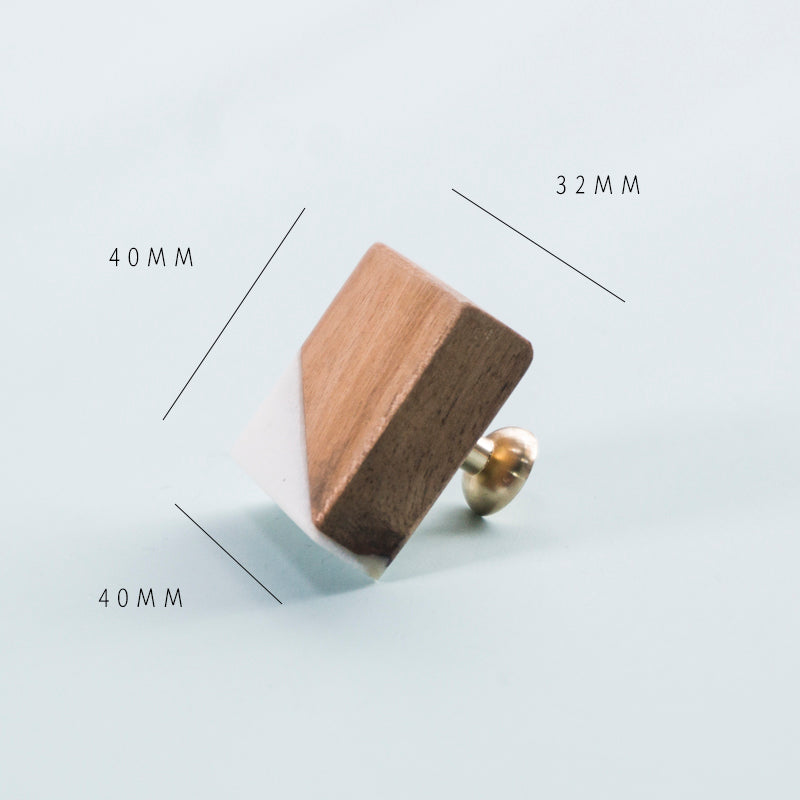 Marble wood double furniture handle