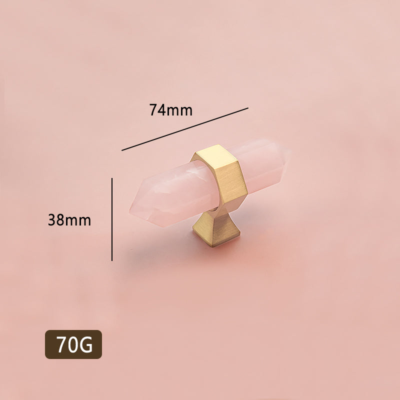Natural crystal furniture handle
