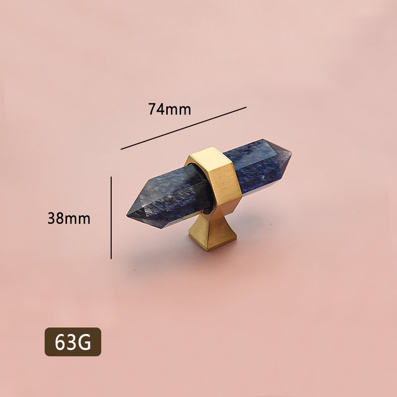 Natural crystal furniture handle