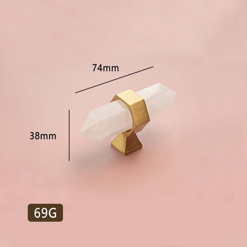 Natural crystal furniture handle