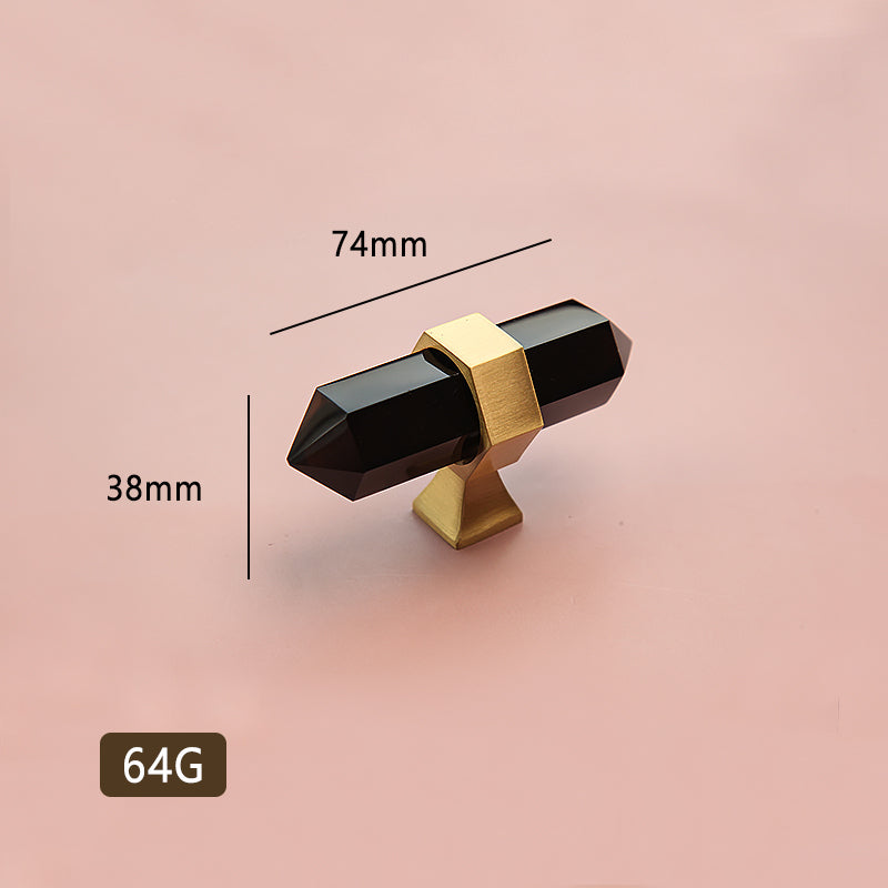 Natural crystal furniture handle