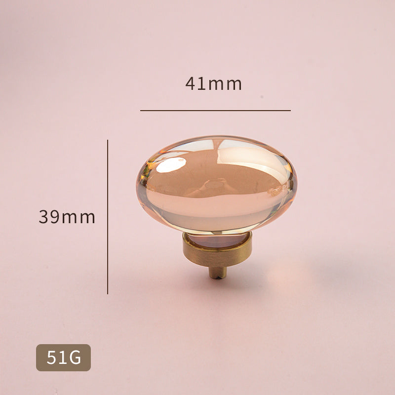 Simple glass brass furniture drawer cabinet handles