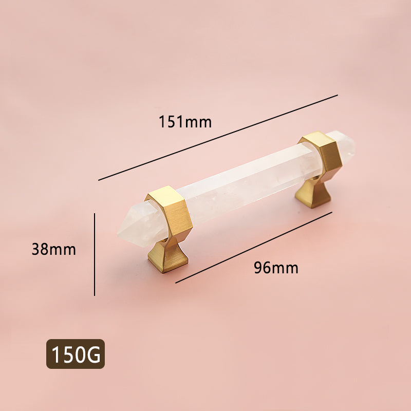 Natural crystal furniture handle
